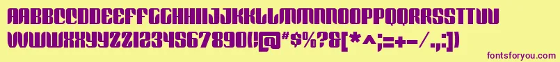 RedfordBv Font – Purple Fonts on Yellow Background