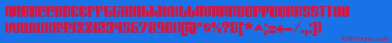 RedfordBv Font – Red Fonts on Blue Background