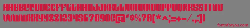 RedfordBv Font – Red Fonts on Gray Background