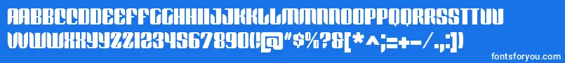 フォントRedfordBv – 青い背景に白い文字