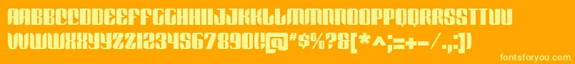 RedfordBv Font – Yellow Fonts on Orange Background