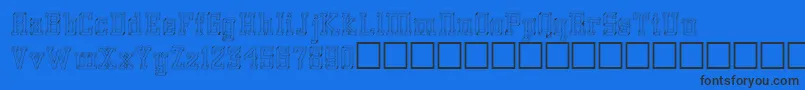 Glassblocks Font – Black Fonts on Blue Background