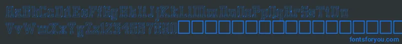 Шрифт Glassblocks – синие шрифты на чёрном фоне