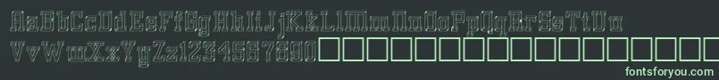 Glassblocks Font – Green Fonts on Black Background