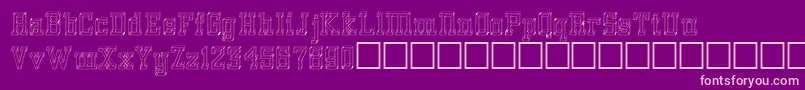 Glassblocks Font – Pink Fonts on Purple Background