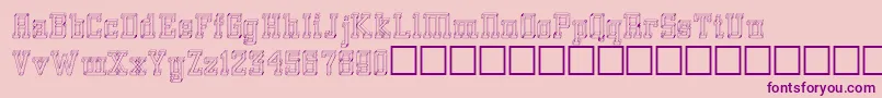 Glassblocks-Schriftart – Violette Schriften auf rosa Hintergrund