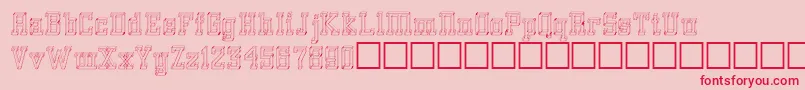 Glassblocks Font – Red Fonts on Pink Background