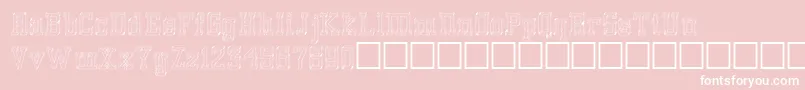 Glassblocks-Schriftart – Weiße Schriften auf rosa Hintergrund