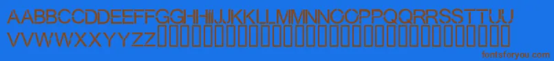 Virtualbliss Font – Brown Fonts on Blue Background
