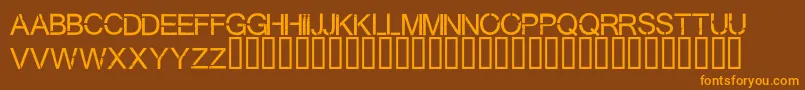 Virtualbliss-Schriftart – Orangefarbene Schriften auf braunem Hintergrund