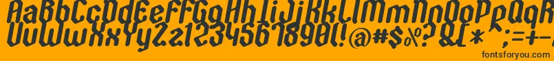 Zygoth Font – Black Fonts on Orange Background