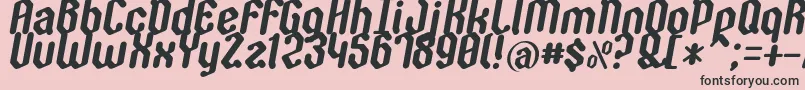 Zygoth Font – Black Fonts on Pink Background