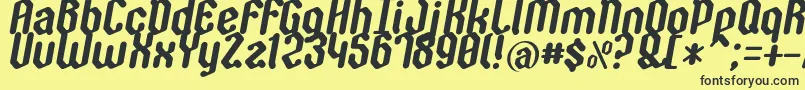 Zygoth Font – Black Fonts on Yellow Background