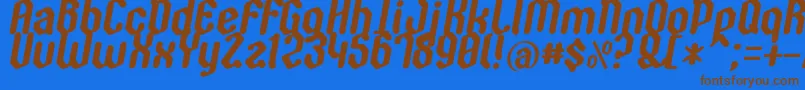 Zygoth Font – Brown Fonts on Blue Background