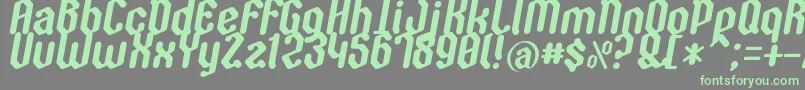 Zygoth Font – Green Fonts on Gray Background