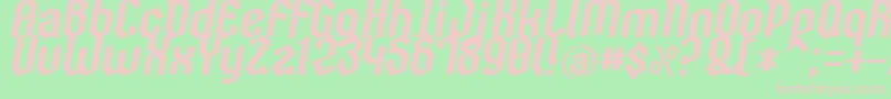 Zygoth Font – Pink Fonts on Green Background