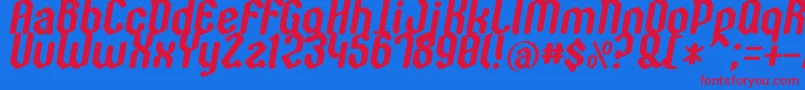 Zygoth Font – Red Fonts on Blue Background