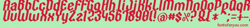 Zygoth Font – Red Fonts on Green Background