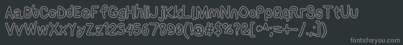 フォントApplestormxbdout – 黒い背景に灰色の文字