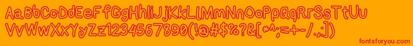 Applestormxbdout Font – Red Fonts on Orange Background