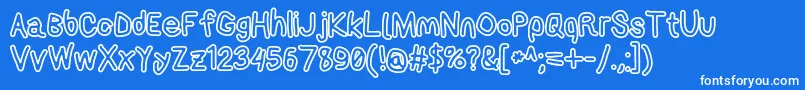 Applestormxbdout Font – White Fonts on Blue Background