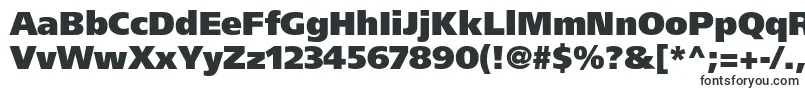 FrutigerLt95UltraBlack-fontti – raskaat fontit