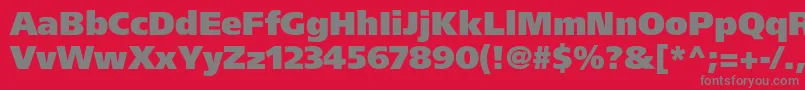 FrutigerLt95UltraBlack Font – Gray Fonts on Red Background