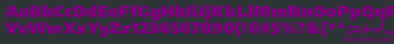 FrutigerLt95UltraBlack Font – Purple Fonts on Black Background