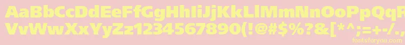 FrutigerLt95UltraBlack Font – Yellow Fonts on Pink Background