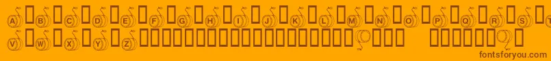 KrYoyo Font – Brown Fonts on Orange Background