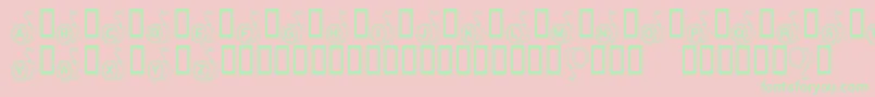 KrYoyo Font – Green Fonts on Pink Background