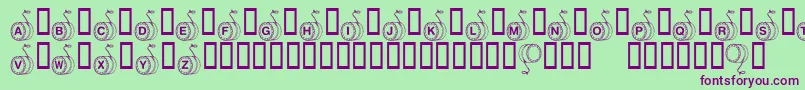 KrYoyo Font – Purple Fonts on Green Background