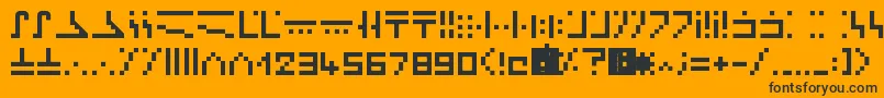 MinecraftEnchantment Font – Black Fonts on Orange Background