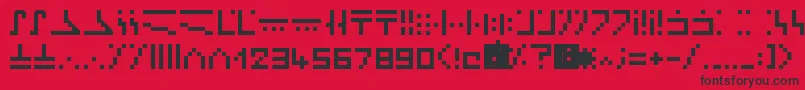 MinecraftEnchantment Font – Black Fonts on Red Background