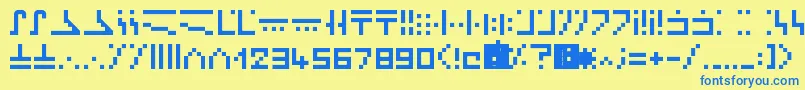 MinecraftEnchantment Font – Blue Fonts on Yellow Background