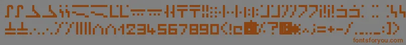 MinecraftEnchantment Font – Brown Fonts on Gray Background