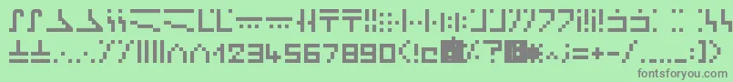 MinecraftEnchantment Font – Gray Fonts on Green Background