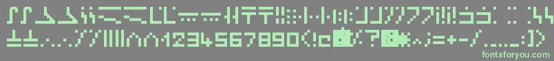 MinecraftEnchantment Font – Green Fonts on Gray Background