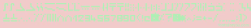 MinecraftEnchantment Font – Green Fonts on Pink Background