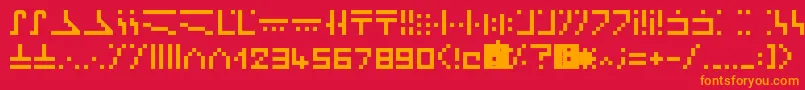 MinecraftEnchantment Font – Orange Fonts on Red Background