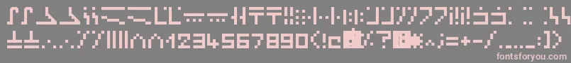 MinecraftEnchantment Font – Pink Fonts on Gray Background