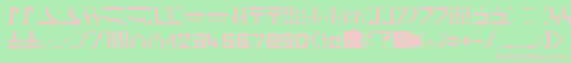 MinecraftEnchantment Font – Pink Fonts on Green Background