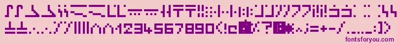 MinecraftEnchantment Font – Purple Fonts on Pink Background