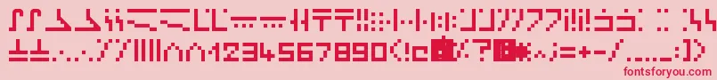 MinecraftEnchantment Font – Red Fonts on Pink Background