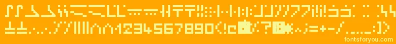 MinecraftEnchantment Font – Yellow Fonts on Orange Background