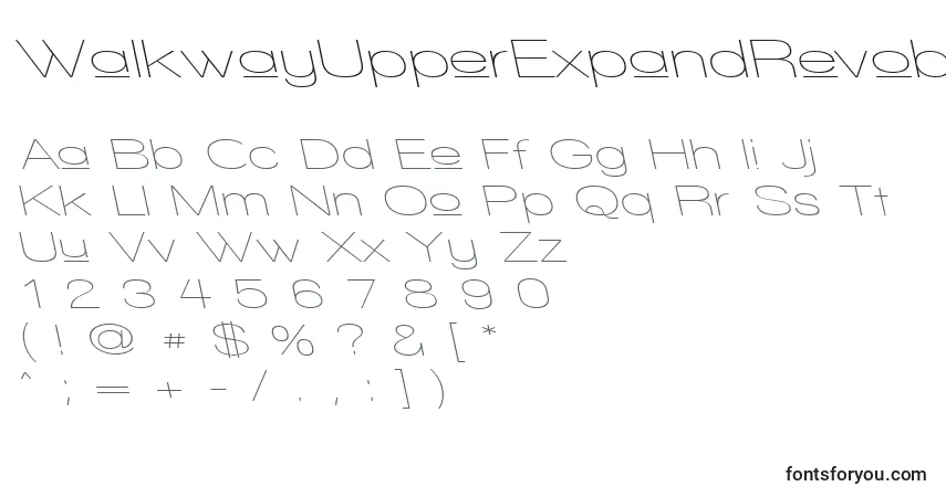 Schriftart WalkwayUpperExpandRevob – Alphabet, Zahlen, spezielle Symbole