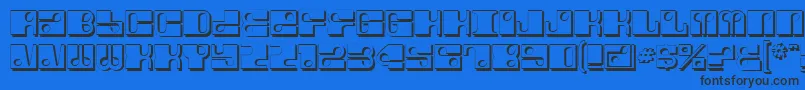 Шрифт ForeShadow – чёрные шрифты на синем фоне