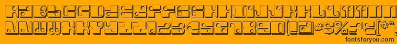 Шрифт ForeShadow – чёрные шрифты на оранжевом фоне