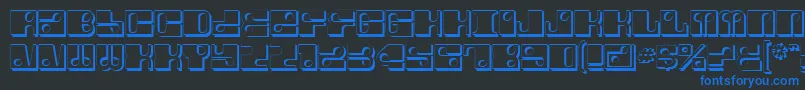 フォントForeShadow – 黒い背景に青い文字