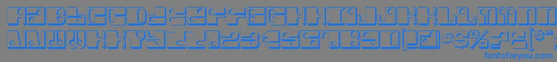 フォントForeShadow – 灰色の背景に青い文字